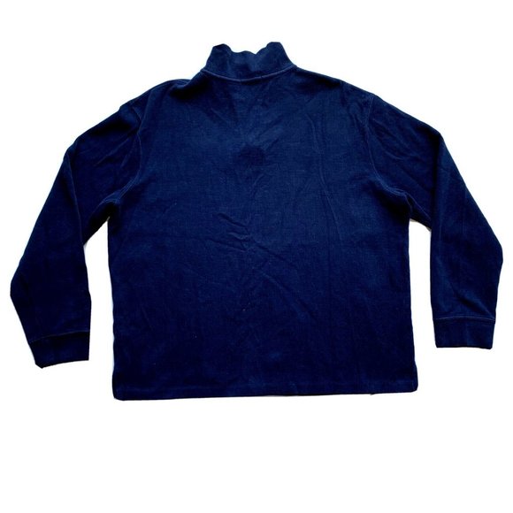 Ralph Lauren Polo Sweater Mens XL Blue 1/4 Zip Mock Pullover Golf Classic Casual - Picture 2 of 12